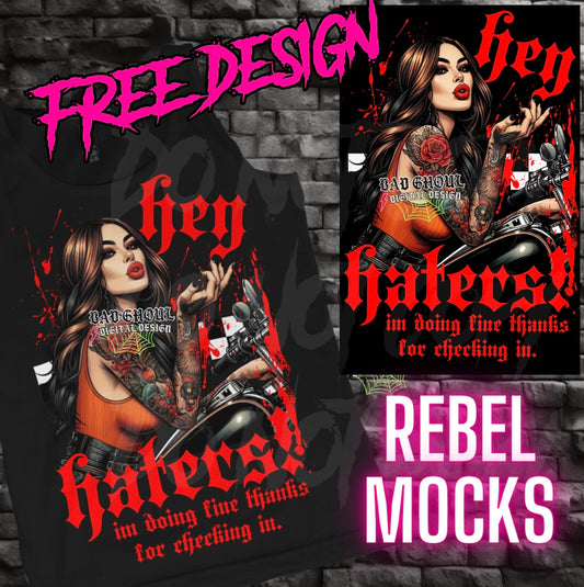 Hey Haters 💋PNG Download- best on black fabric