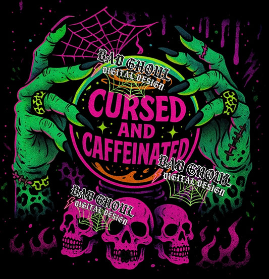 Cursed & Caff Black Fabric Only PNG Download