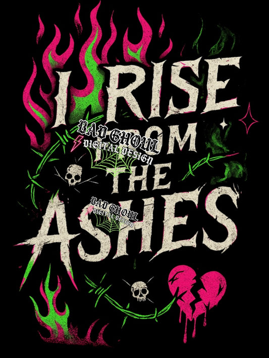 I Rise From The Ashes PNG Download Black Fabric Only