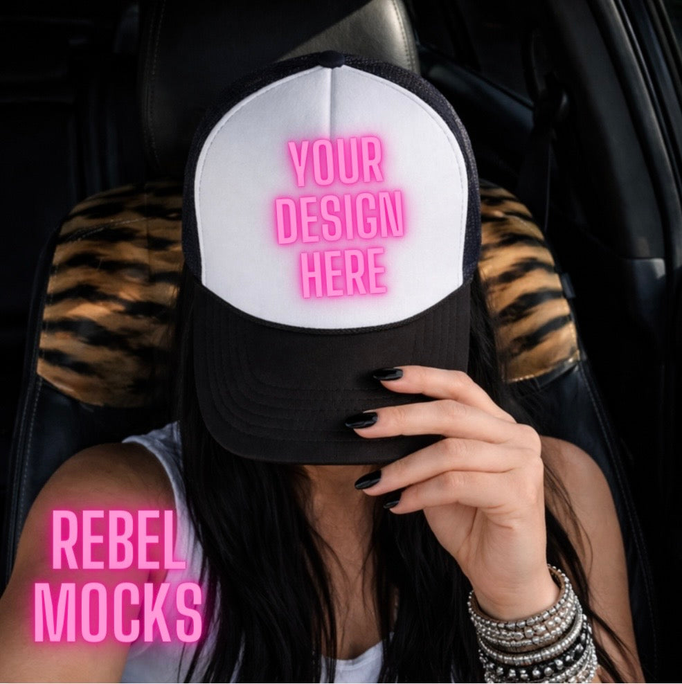 Trucker Hat| Edgy Alternative Mock Up