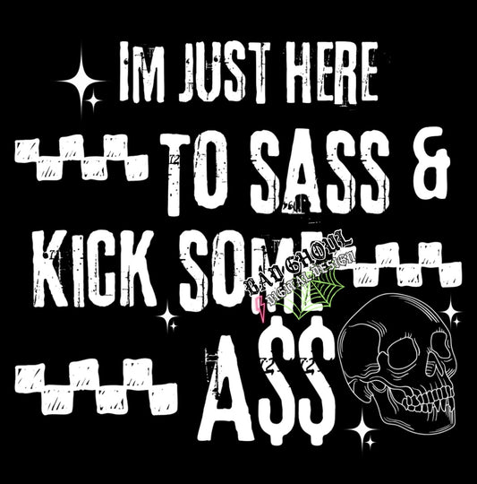 Sass & Kick Some Ass PNG Download 2 files black and white