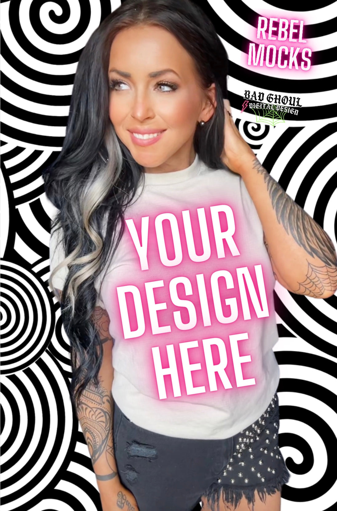 Sand tee IRL Model Mock Up TRENDING