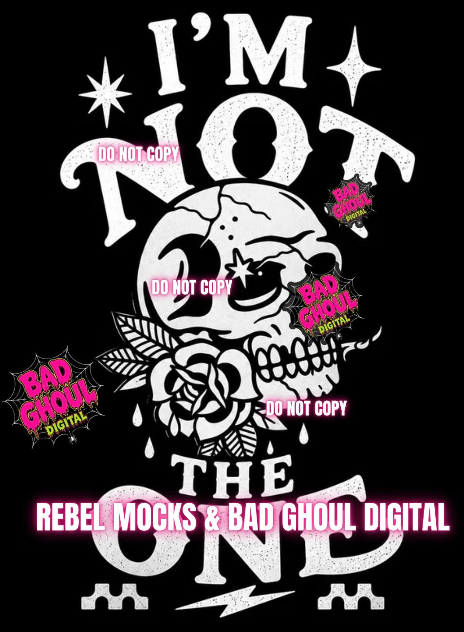 I’m not the one| Black Fabric|PNG DOWNLOAD