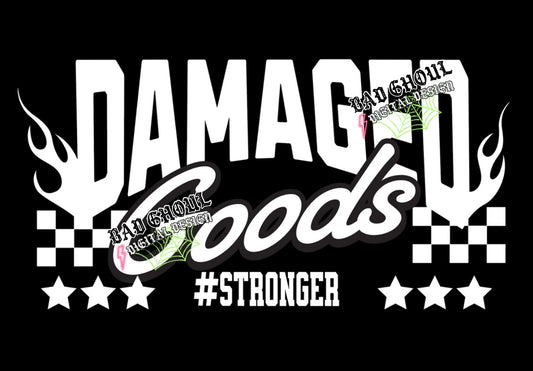 Damaged Goods White PNG Digital Download