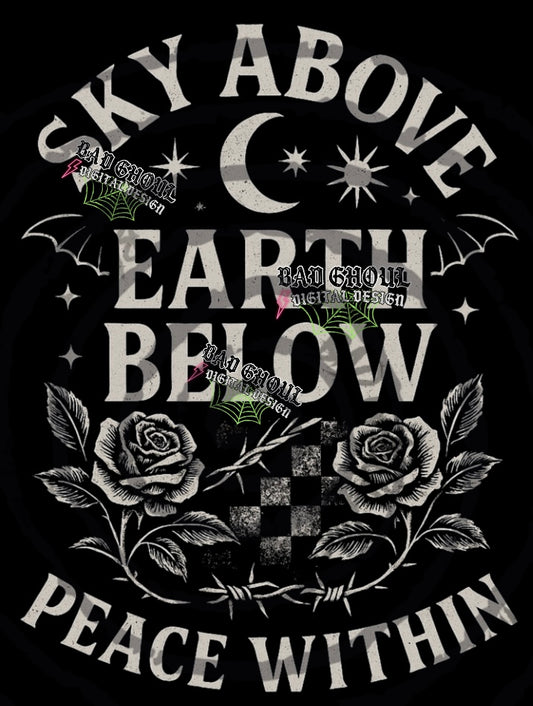 Sky Above PNG DOWNLOAD Black Fabric Only