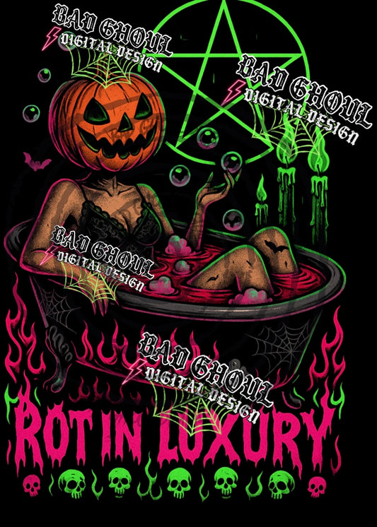 Rot In Luxury-PNG DOWNLOAD Black Fabric Only