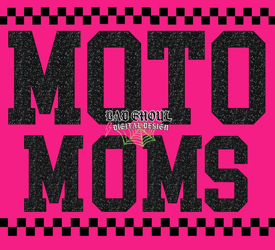 Faux Glitter Moto Moms PNG download