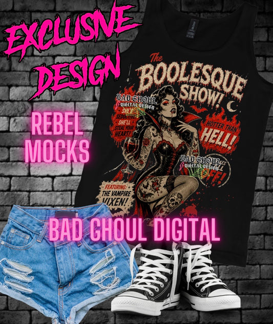 Exclusive| Vampire Vixen | PNG DOWNLOAD | Black Fabric
