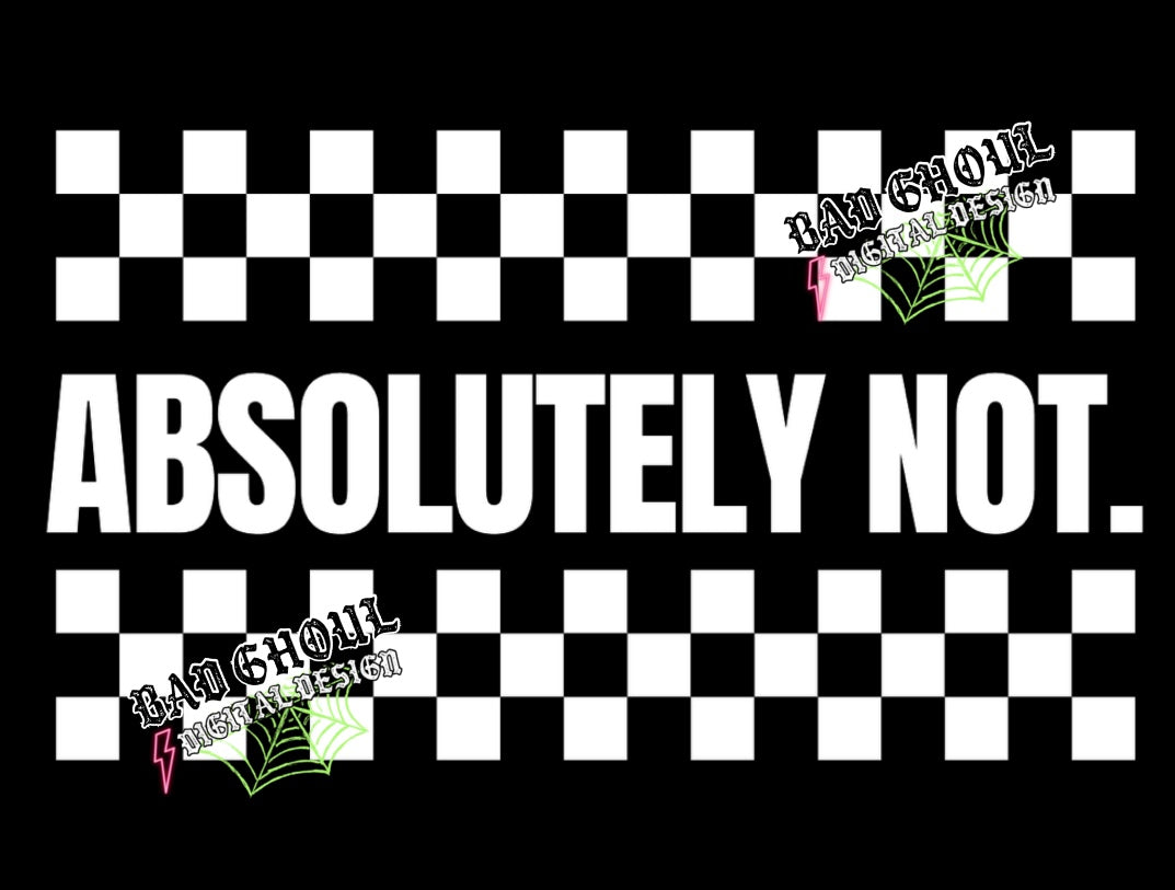Absolutely Not 2 files white and black PNG Download