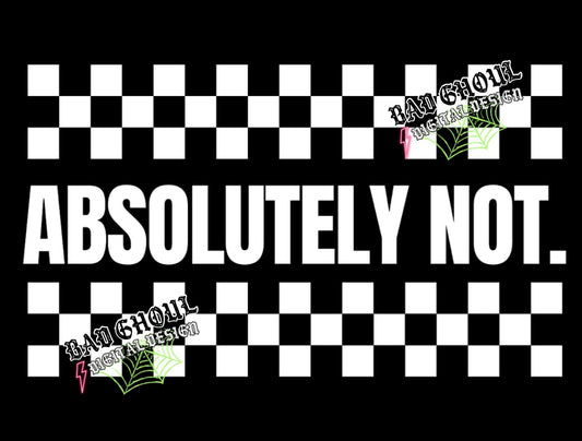 Absolutely Not 2 files white and black PNG Download