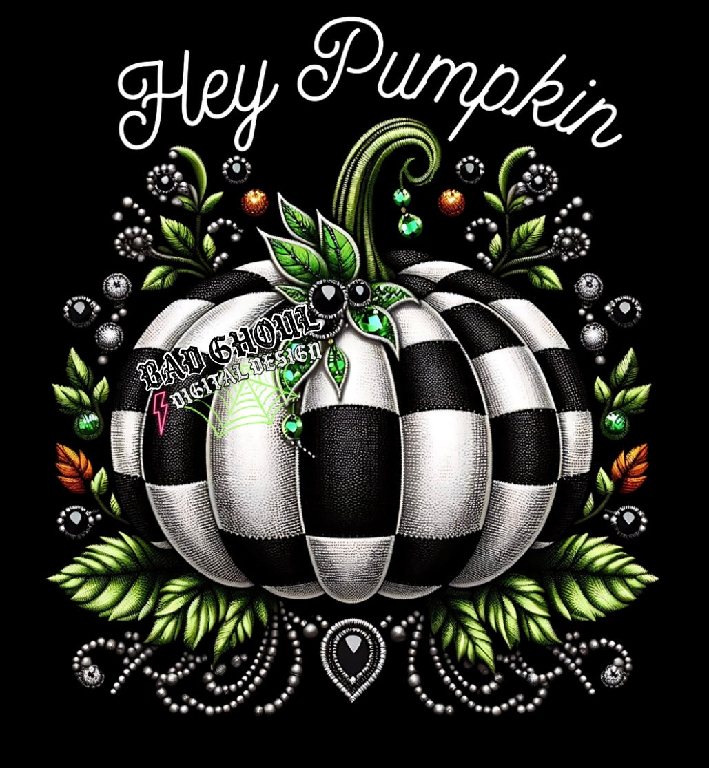 Hey Pumpkin PNG Download black & White