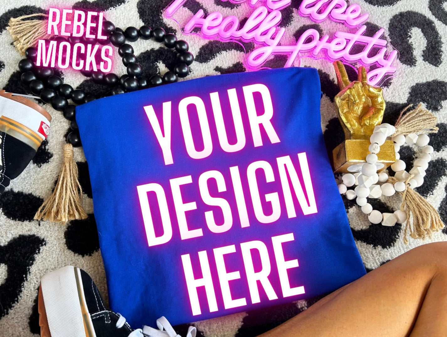 Royal Blue Flat Lay Mock Up TRENDING