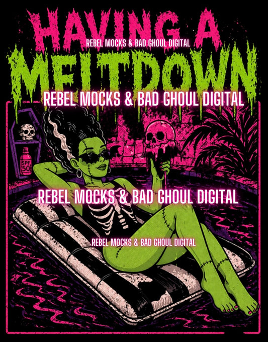 Having a meltdown | Black Fabric Ultra Grunge |PNG DOWNLOAD