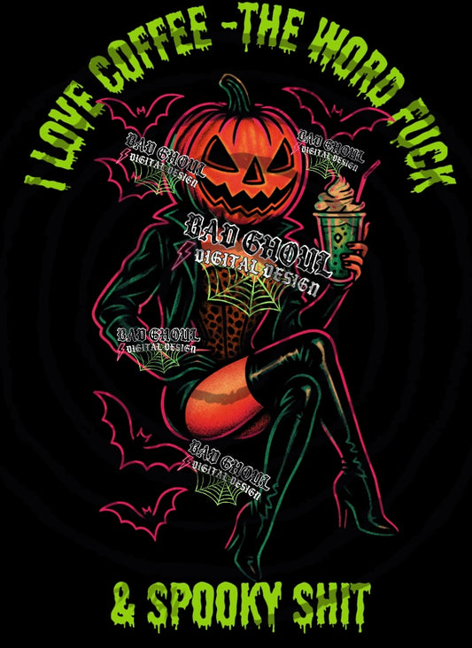 I Love Coffee Black Fabric PNG DOWNLOAD