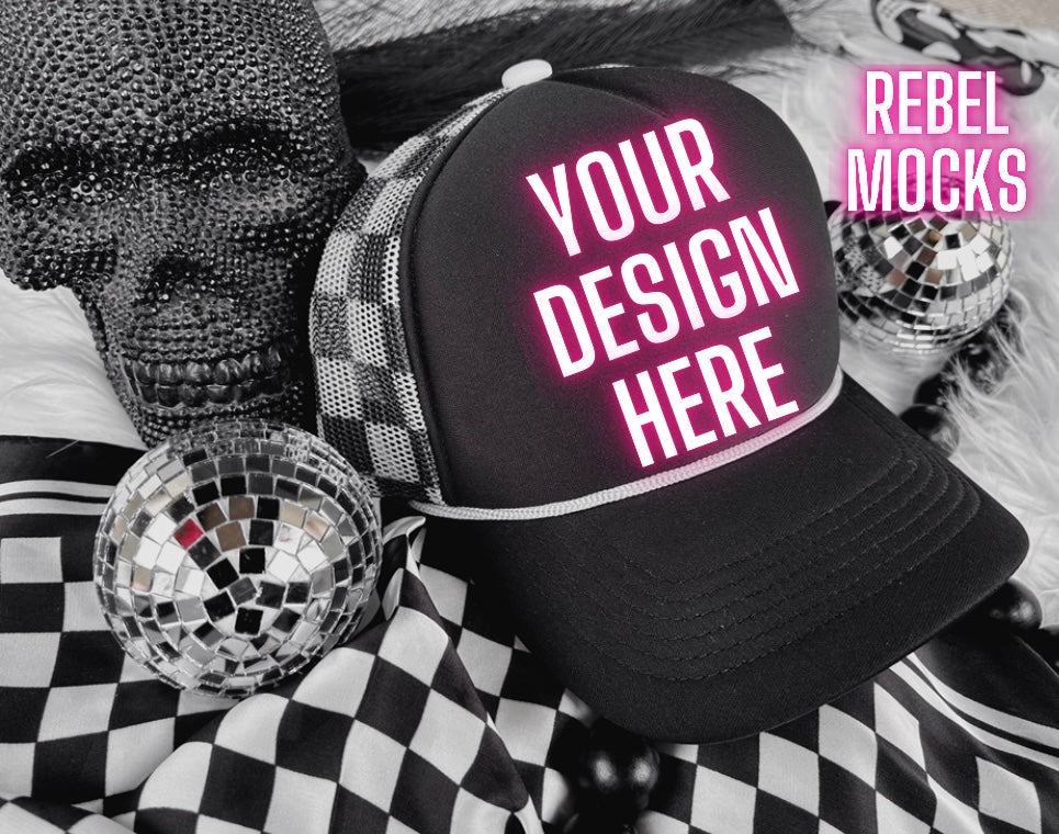 34 Trucker Hat BUNDLE Flat Lay Trending Mock Up