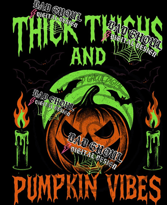 Thick Thighs-PNG DOWNLOAD Black Fabric Only