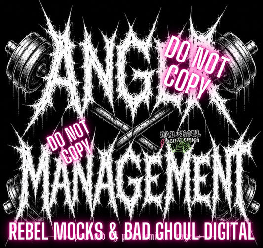 Anger Management| PNG DOWNLOAD | Black Fabric Only