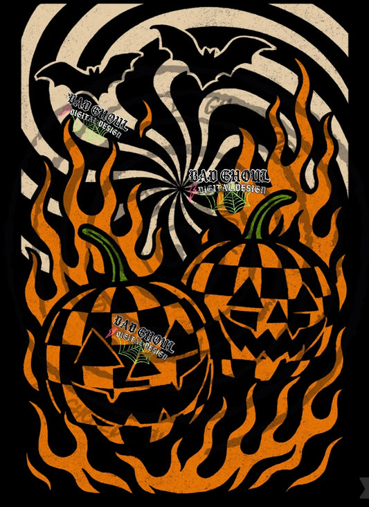 Pumpkin Besties PNG DOWNLOAD Black Fab Only