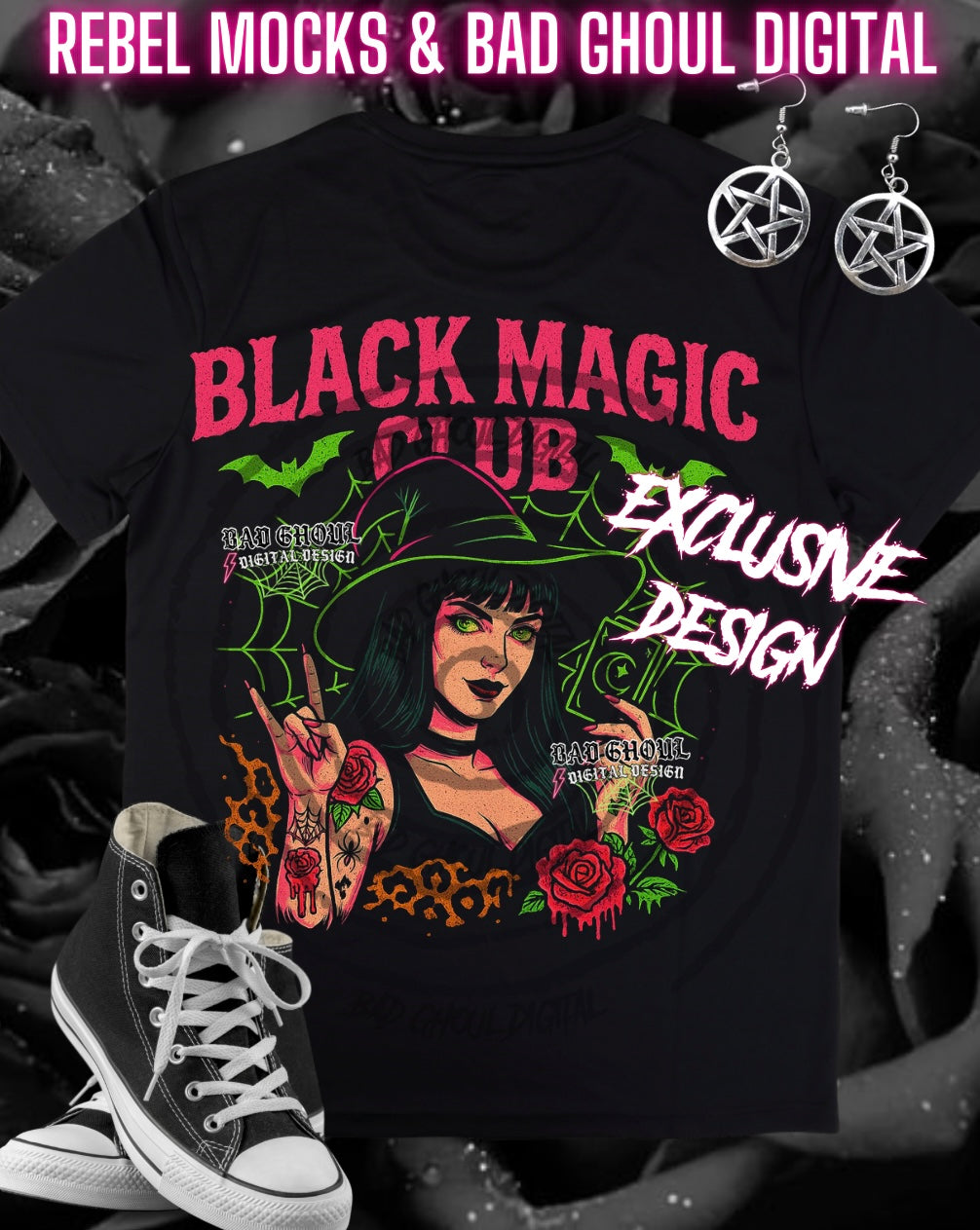 Exclusive Black Magic Club PNG DOWNLOAD Black Fabric ONLY