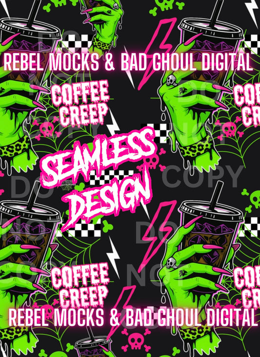 Coffee Creep Seamless PNG Download