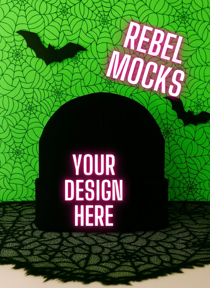 Beanie Goth Edgy Alternative Mock  Up