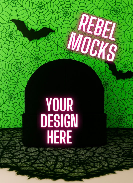 Beanie Goth Edgy Alternative Mock  Up