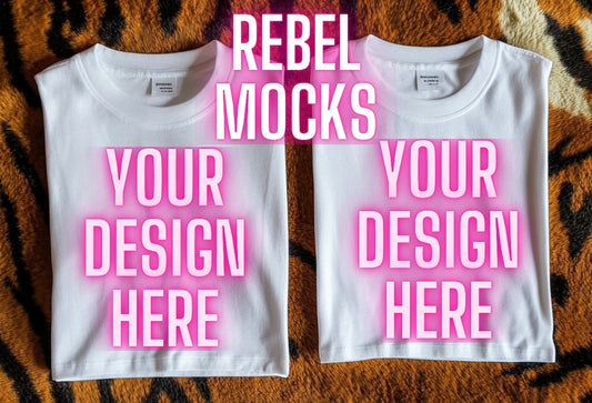White Tee Trendy flat lay Mock