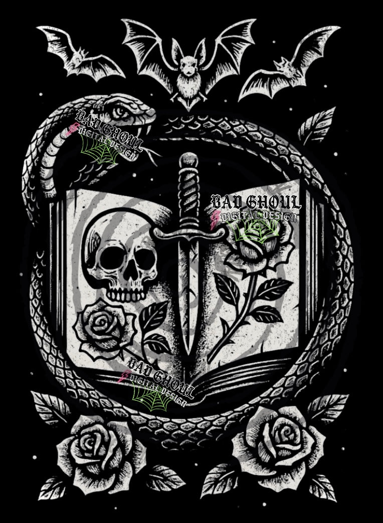 Serpent Book PNG DOWNLOAD Black Fab Only