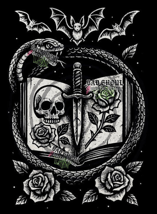 Serpent Book PNG DOWNLOAD Black Fab Only
