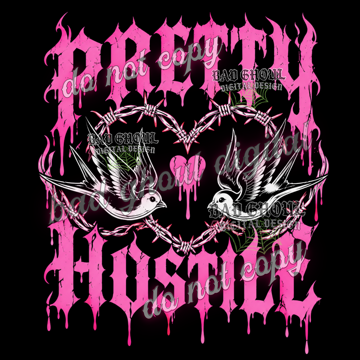 Pretty hostile | PNG DOWNLOAD BLACK FAB ONLY