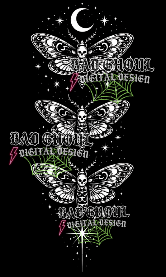 Death Moth Sleeve | PNG DOWNLOAD BLACK FAB ONLY