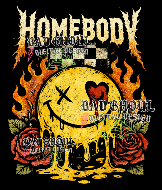 Homebody - Grungy | PNG DOWNLOAD BLACK FAB ONLY