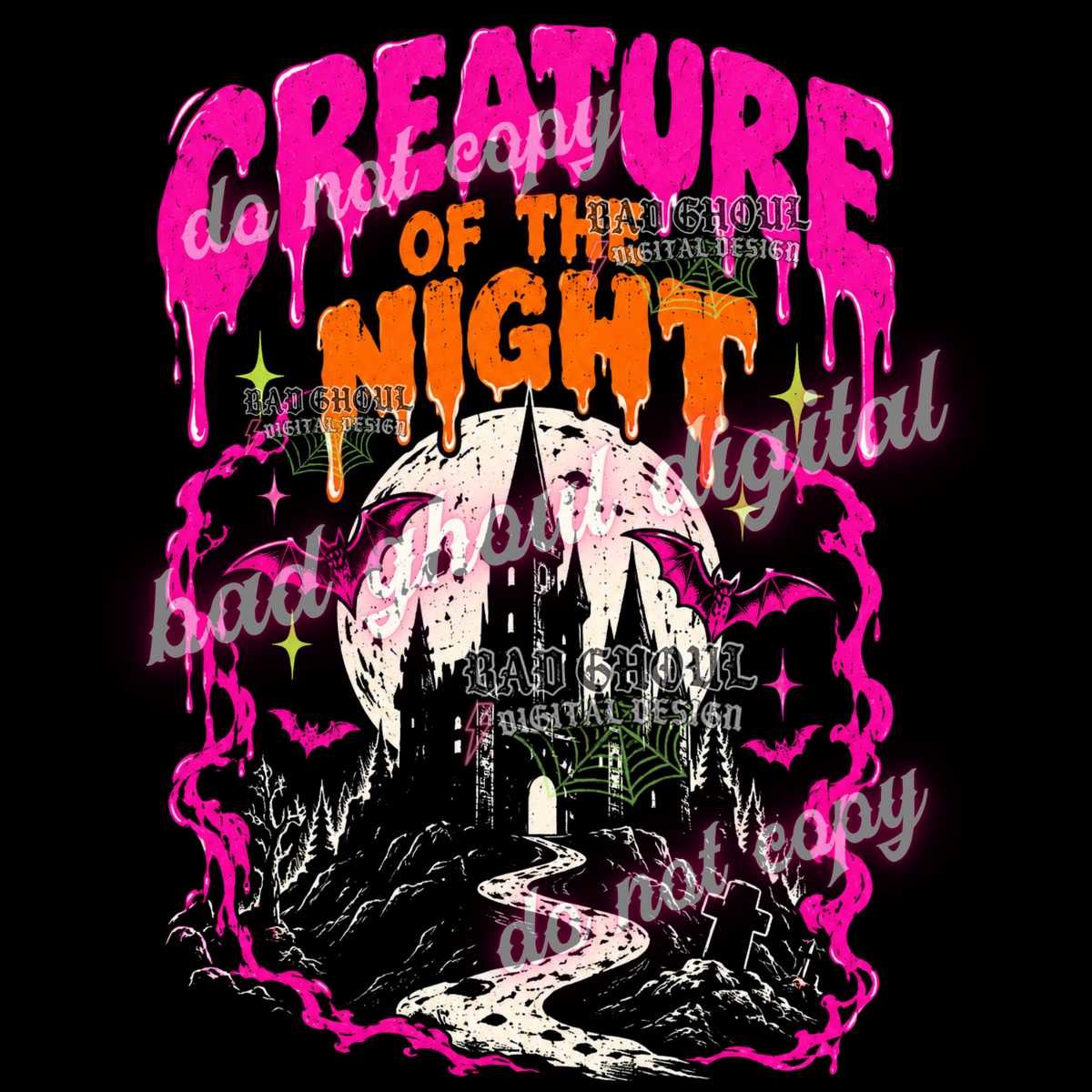 Creature of the Night | PNG DOWNLOAD BLACK FAB ONLY