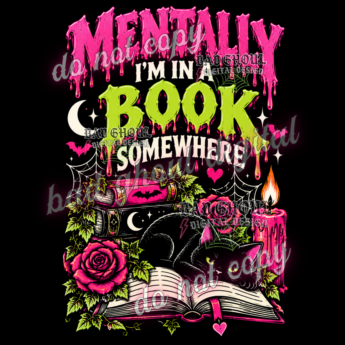 Mentally I'm in a book somewhere I  PNG DOWNLOAD BLACK FAB ONLY