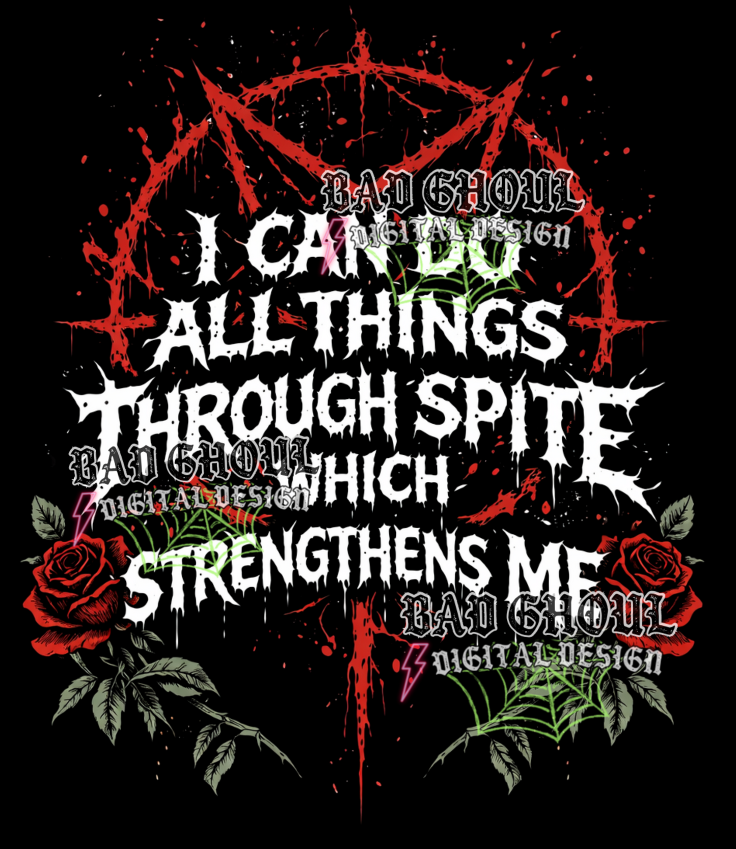 I can do all things through spite which strengthens me | PNG DOWNLOAD BLACK FAB ONLY