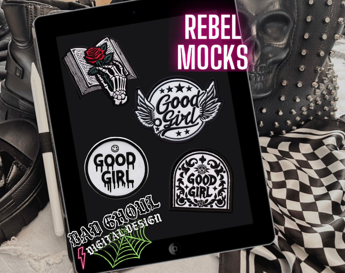 Bookish faux patch bundle PNG Download