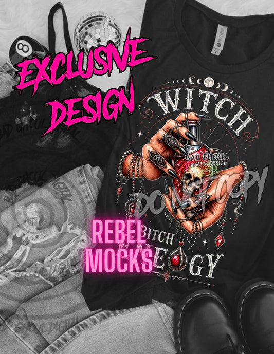 EXCLUSIVE |Witch Bitch | PNG DOWNLOAD| Black Fabric