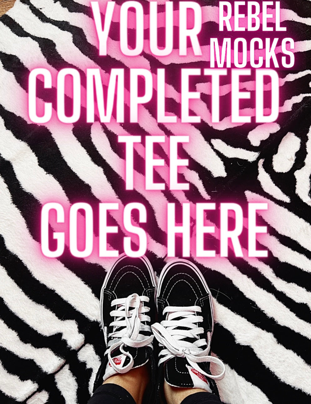 Blank Trendy YOU ADD YOUR TEE Flat Lay Mock Up