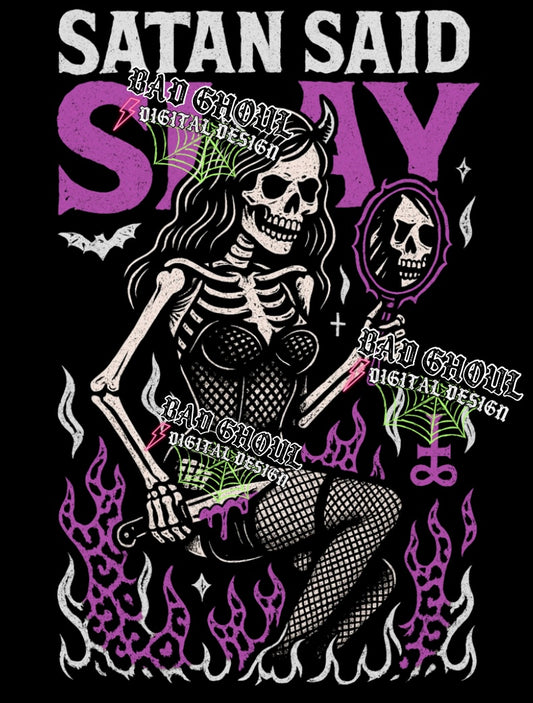 Satan Said Slay PNG Download 3 Files