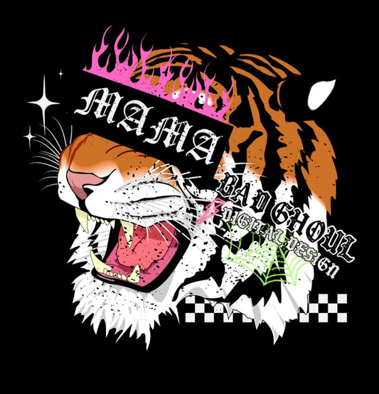 Mama PNG Digital Download 2 Files Black and White