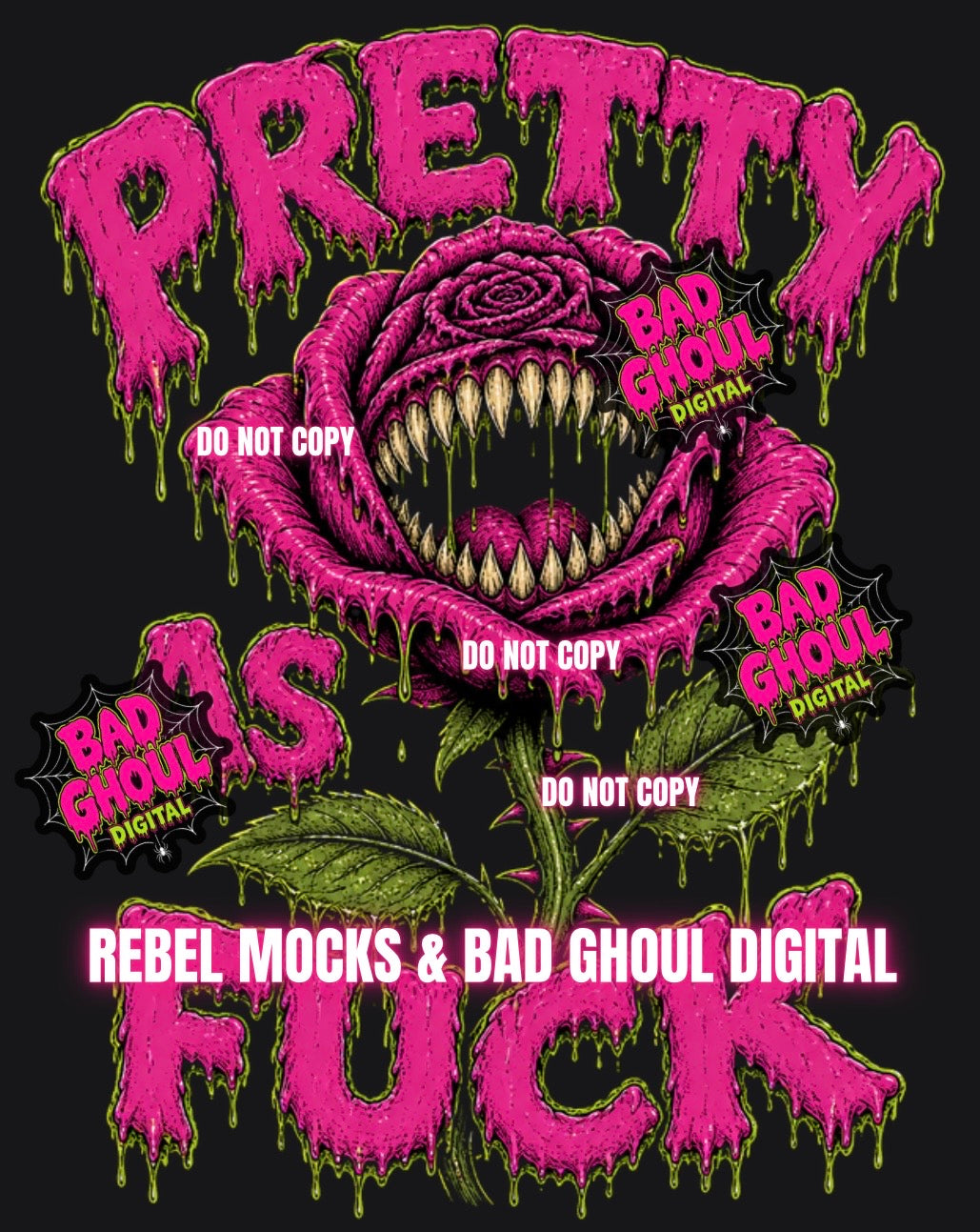 Pretty As Fuck| Black Fabric|PNG DOWNLOAD