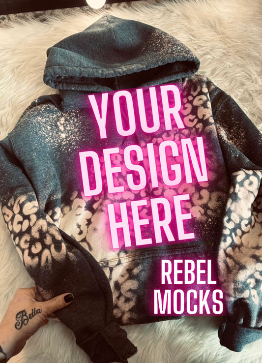 Charcoal Acid Wash Hoodie Sweatshirt