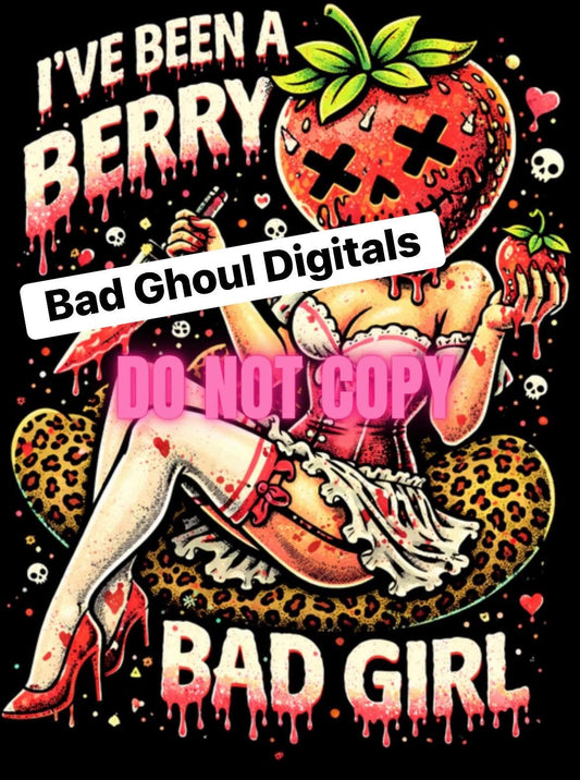 Berry Bad| Black Fabric |PNG DOWNLOAD
