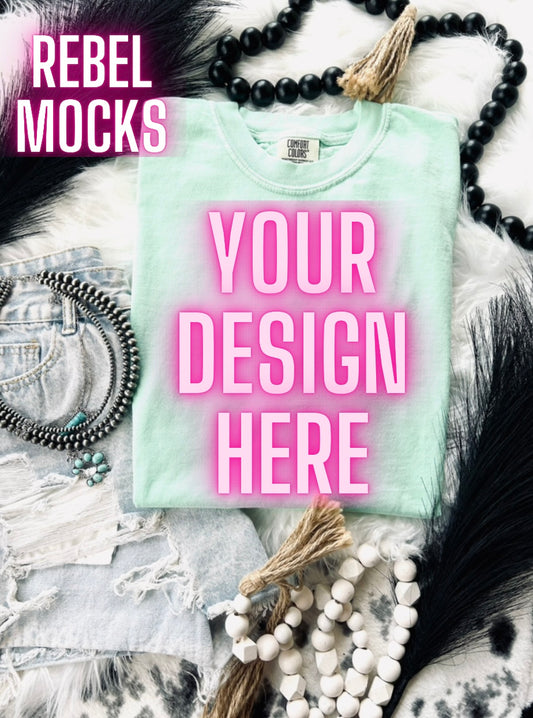 VIBIN CC Chalky Mint Flat Lay Mock UP