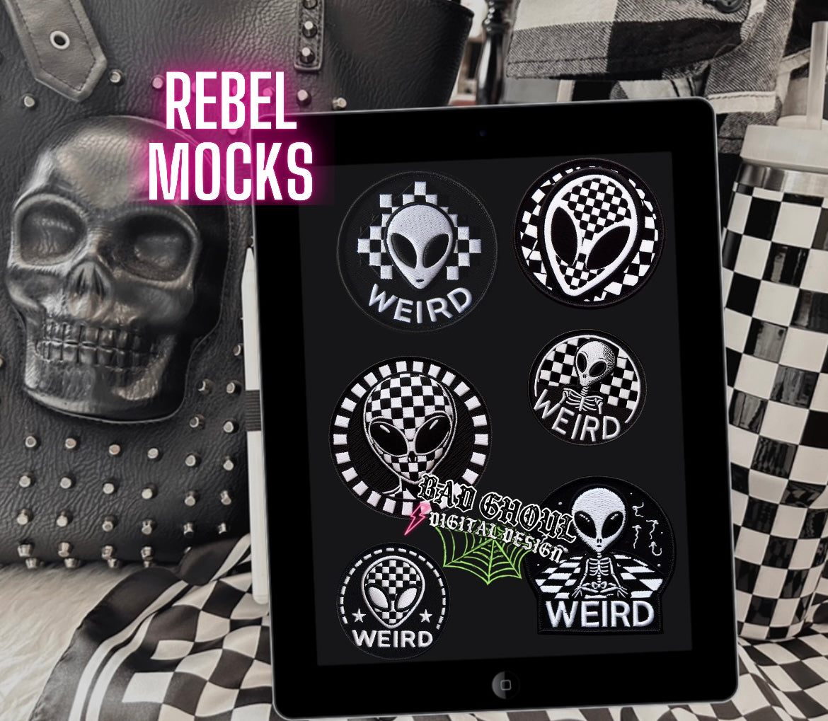 Faux embroidered patch bundle PNG Download