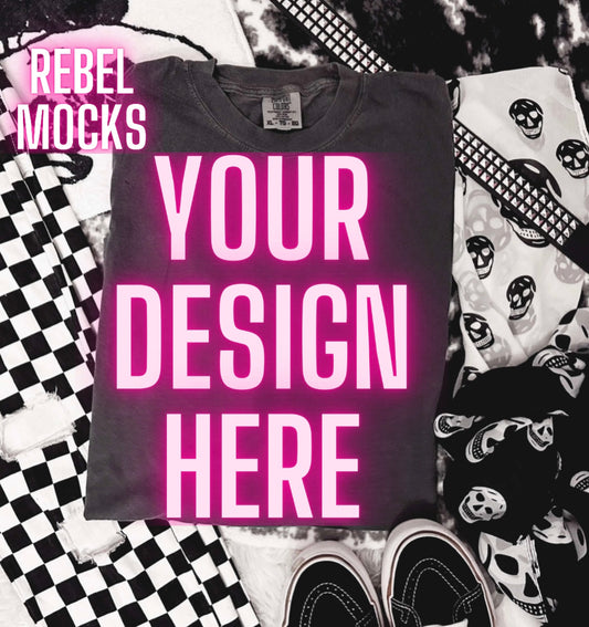 Edgy Pepper Trendy Mock Up Flat Lay