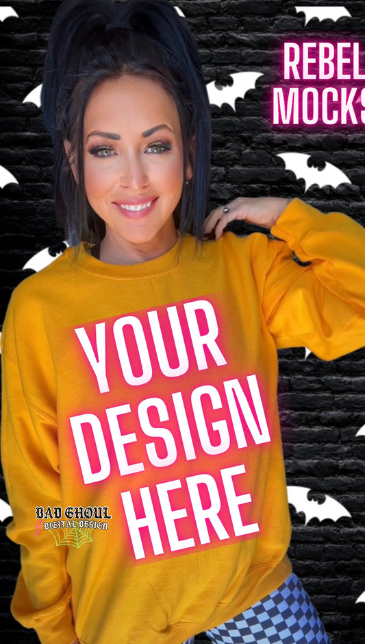 Gildan Gold Crew Neck Trendy Model Mock