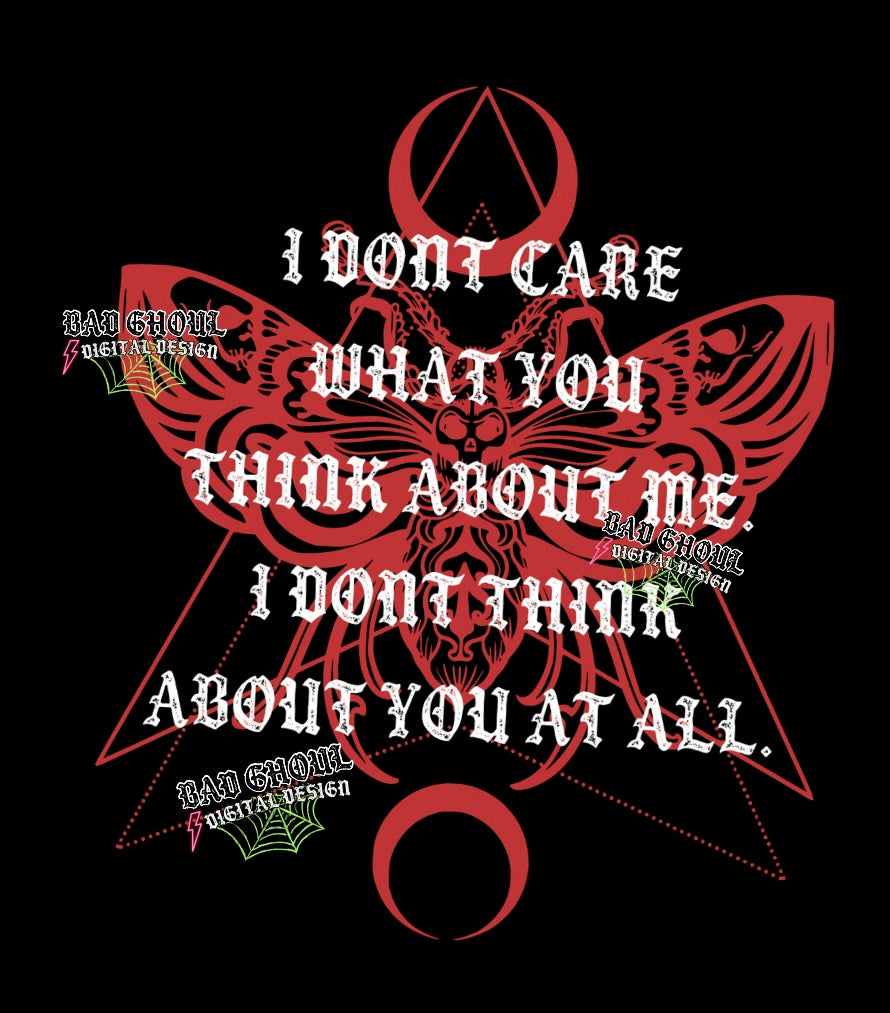 I dont care what you think PNG Download
