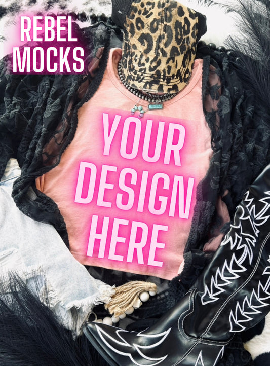 VIBIN Next Level Desert Pink Flat Lay Mock UP