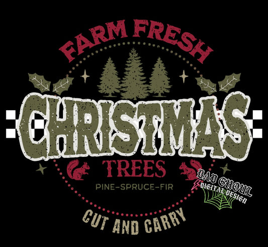 Farm Fresh Christmas Trees PNG Download